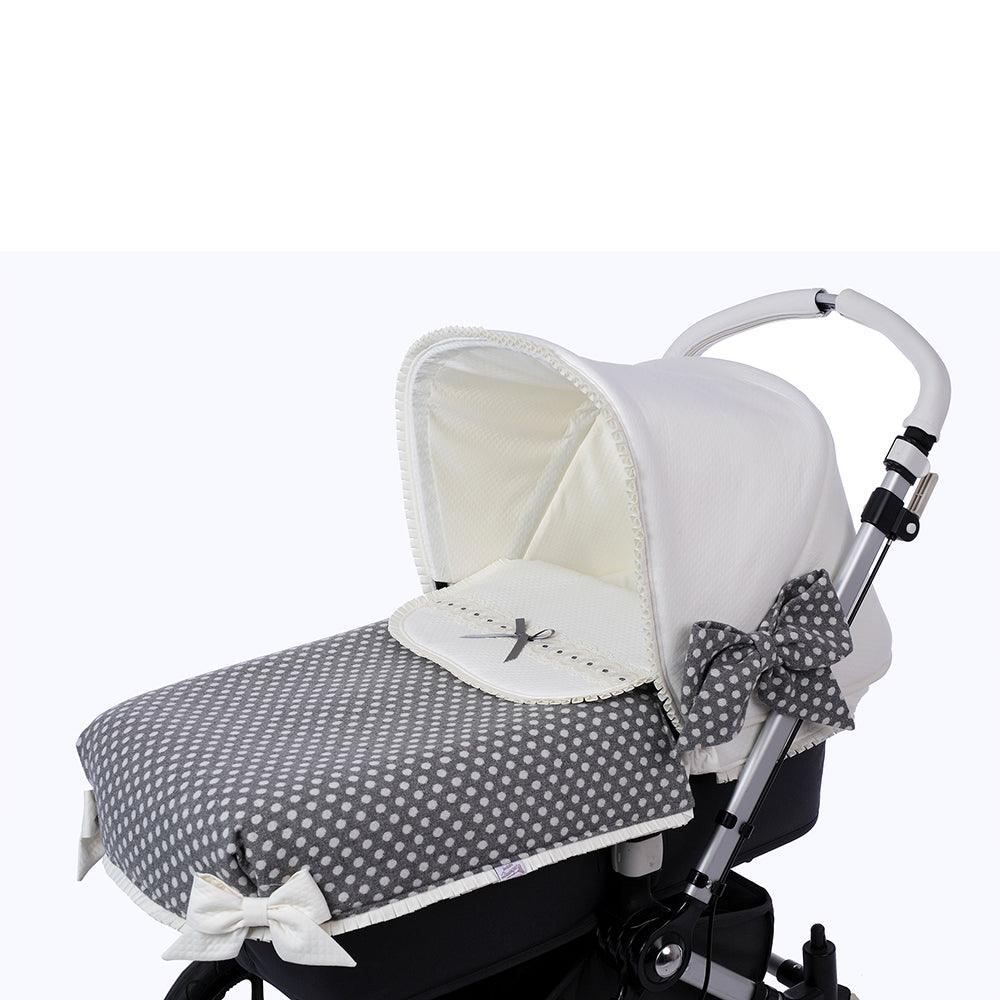 Colcha Capazo Invierno A Medida Carro Bebé 106 Topos Bebiti By Nanetes - Nanetes #